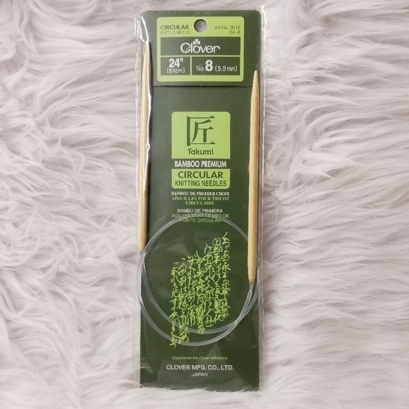 Clover Bamboo Premium Circular Knitting Needles 24" 5mm - Picture 1 of 2